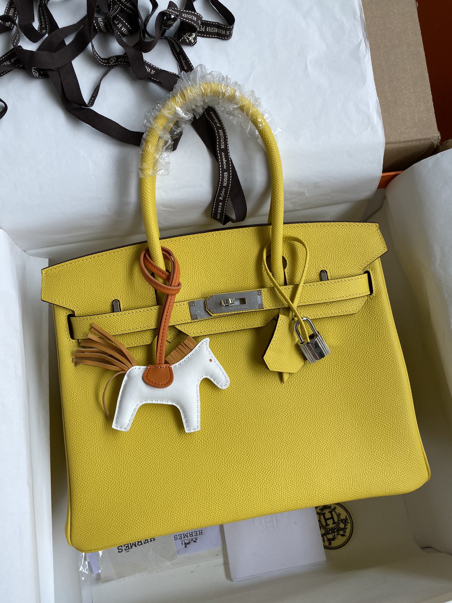 Hermes Birkin 35CM Epsom Leather Handbag Yellow